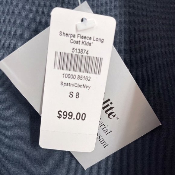 L.L. Bean Kid's Sherpa Fleece Long Coat NWT Size S - Picture 11 of 14